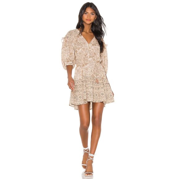 NEW SPELL & the Gypsy Collective Lioness Tunic Mini in Smoke Floral Dress S - Picture 2 of 10